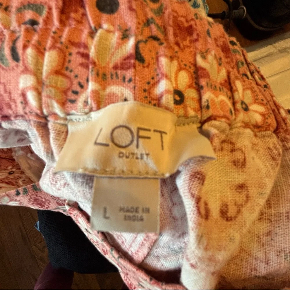 LOFT Pink Floral Embroidered Mini Skirt - Picture 5 of 8